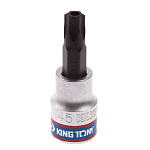 Насадка (бита) торцевая 3/8'', Torx, T45, L = 50 мм, с отверстием KING TONY 302745 купить по цене 220 ₽ в интернет магазине ТЕХСАД