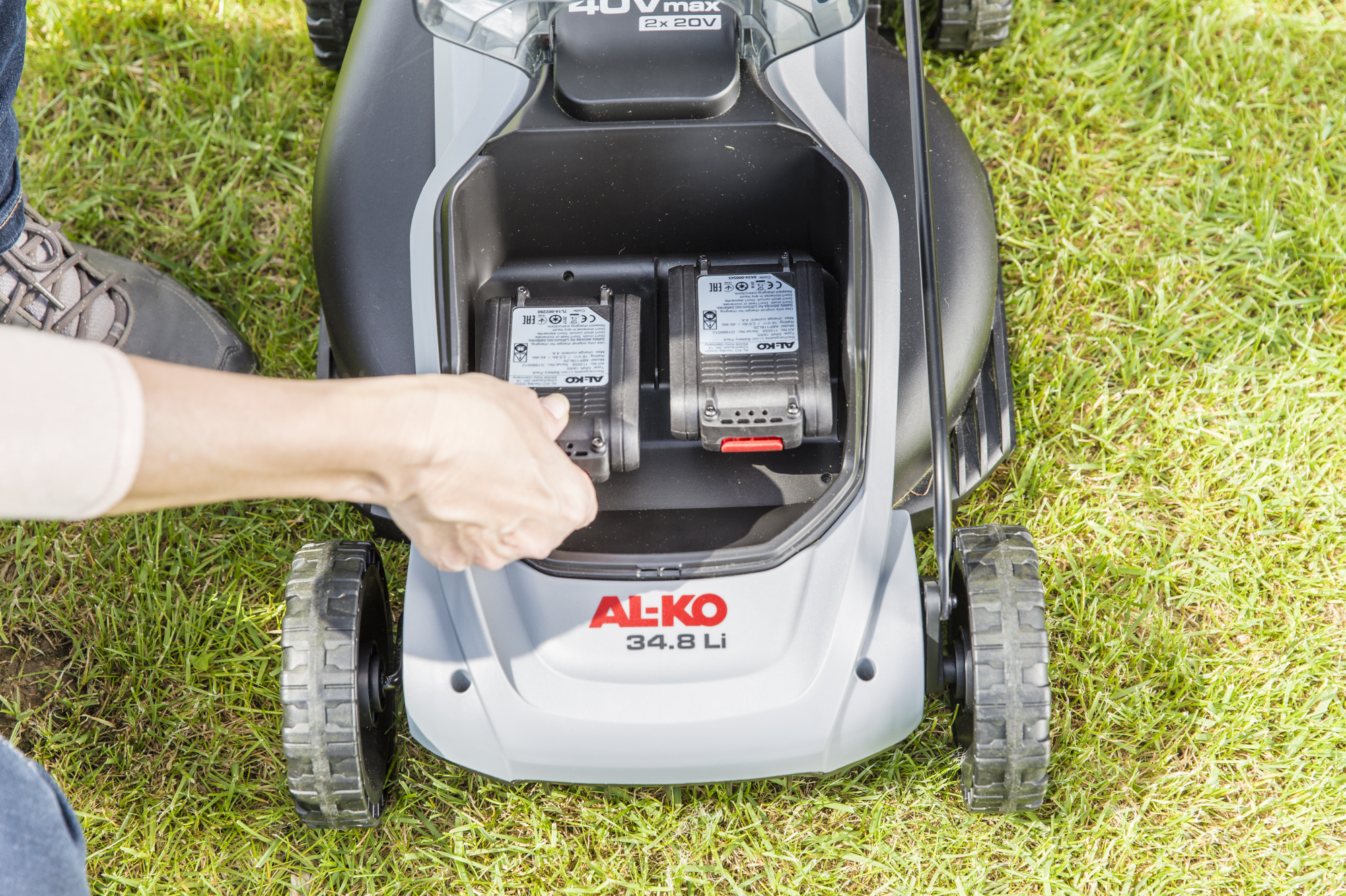 Газонокосилка аккумуляторная AL-KO Easy Flex 34.8 Li с 2 аккумуляторами 18 V и ЗУ купить по цене 19&nbsp;990 ₽ в интернет магазине ТЕХСАД