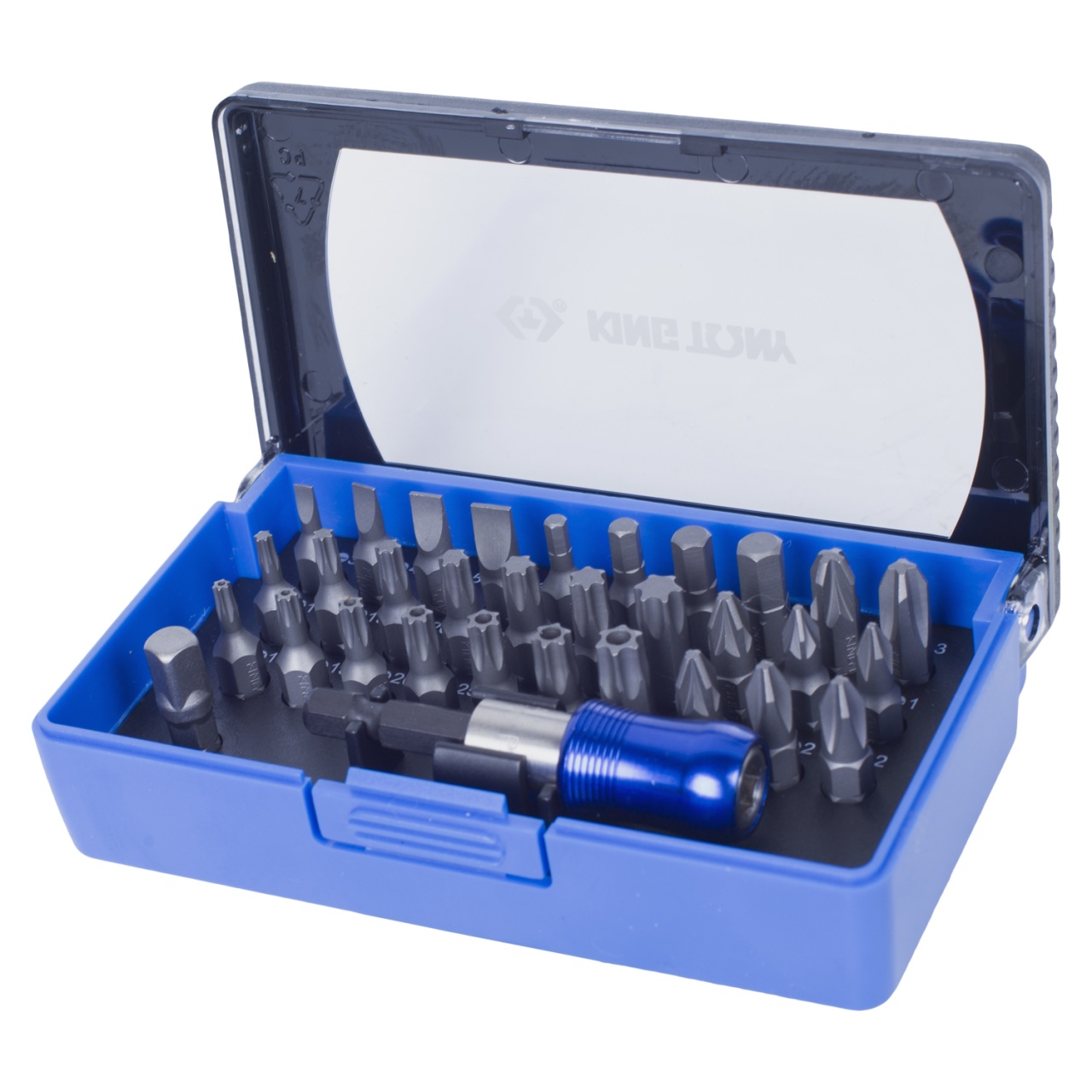 Набор вставок (бит) 1/4'', PH, PZ, Hex, Torx, Slotted, 32 предмета KING TONY 1032CQ купить по цене 2 270 ₽ в интернет магазине ТЕХСАД