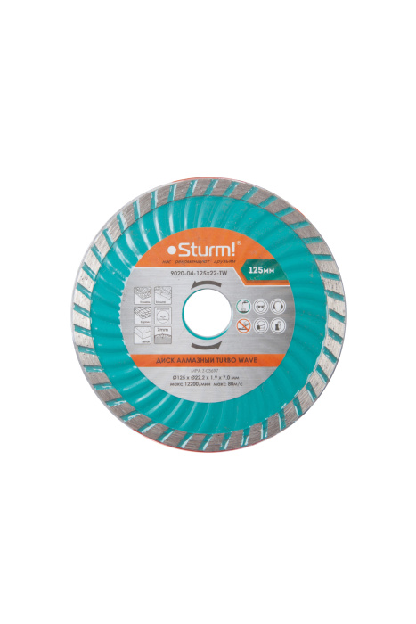 Диск алмазный Sturm! 9020-04-125x22-TW купить по цене 490 ₽ в интернет магазине ТЕХСАД