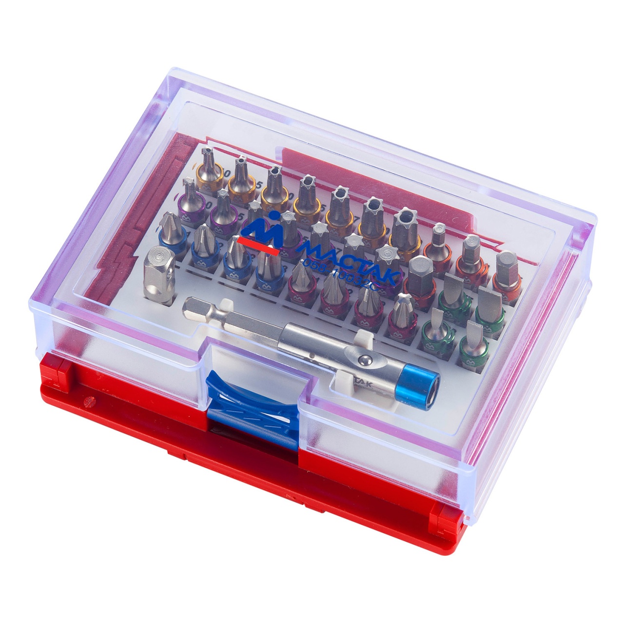 Набор вставок (бит) 1/4'', PH, PZ, Hex, Torx, Slotted, 32 предмета МАСТАК 058-10032C купить по цене 2&nbsp;600 ₽ в интернет магазине ТЕХСАД