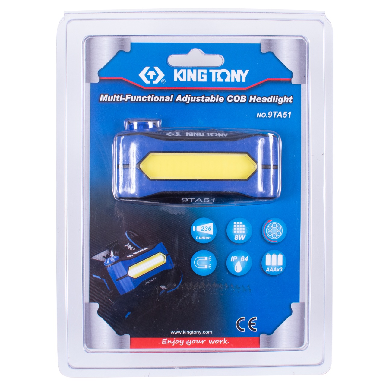 Фонарь светодиодный, налобный, 1 Led COB KING TONY 9TA51 купить по цене 3 040 ₽ в интернет магазине ТЕХСАД