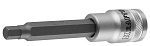 KRAFTOOL 1/2'', 100 мм, S2 сталь, H7, удлиненная, фосфатированная, торцовая бита-головка INDUSTRIE QUALITAT 27909-07_z01 купить по цене 410 ₽ в интернет магазине ТЕХСАД