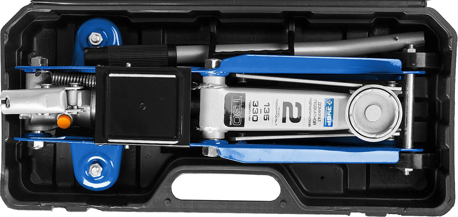 ЗУБР 2т, 135-330 мм, домкрат гидравлический подкаткой в кейсе T30 43053-2-K Профессионал купить по цене 4&nbsp;920 ₽ в интернет магазине ТЕХСАД