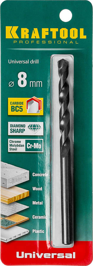 KRAFTOOL  8 x 120 мм, сверло универсальное 29172-120-8_z01 KRAFTOOL  8 x 120 мм, сверло универсальное 29172-120-8_z01 купить по цене 119 ₽ в интернет магазине ТЕХСАД