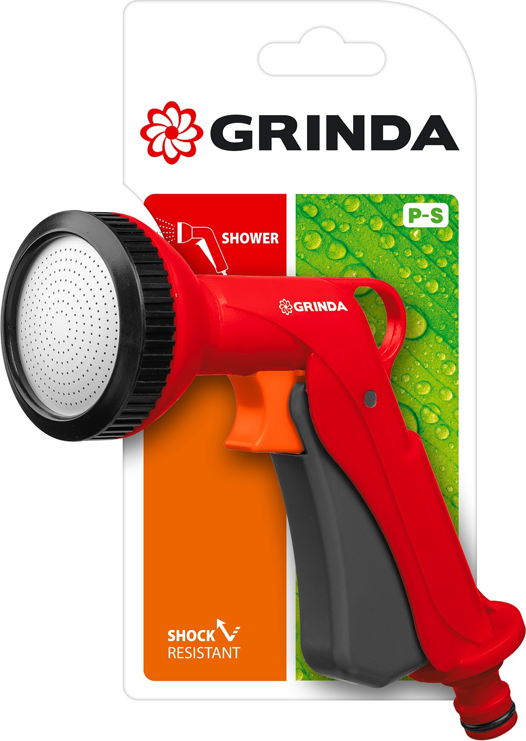GRINDA душевой, курок спереди, пластиковый, пистолет поливочный P-S 8-427365_z01 купить по цене 410 ₽ в интернет магазине ТЕХСАД