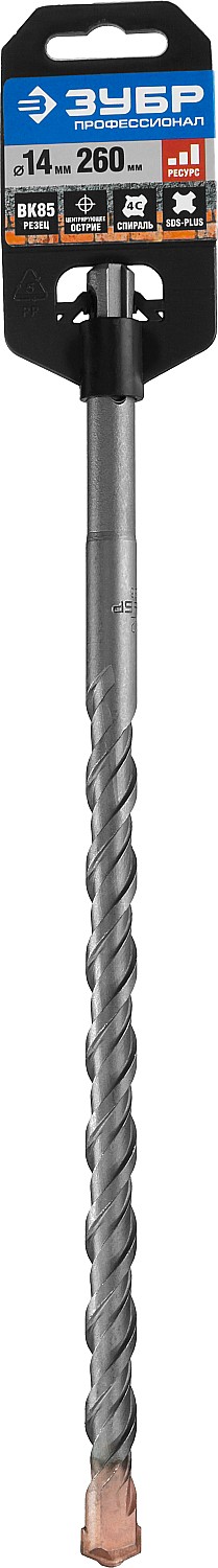 ЗУБР  14 x 260 мм, SDS-Plus, бур по бетону 29314-260-14_z01 Профессионал купить по цене 282 ₽ в интернет магазине ТЕХСАД