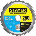 STAYER 250 х 32 мм, 80Т, диск пильный по алюминию Multi Material 3685-250-32-80 Master купить по цене 1 081 ₽ в интернет магазине ТЕХСАД