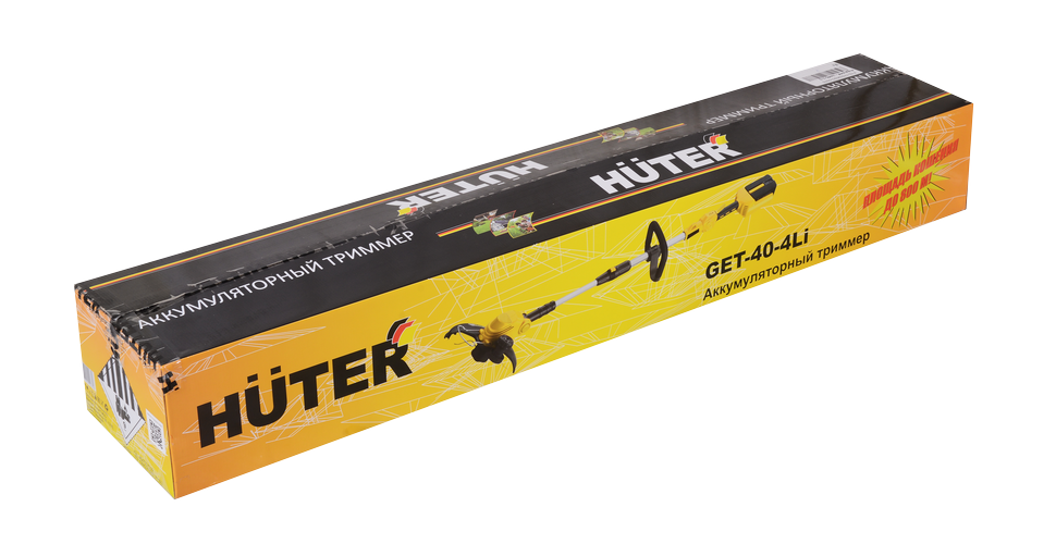 Триммер аккумуляторный Huter GET-40-4Li купить по цене 19&nbsp;990 ₽ в интернет магазине ТЕХСАД