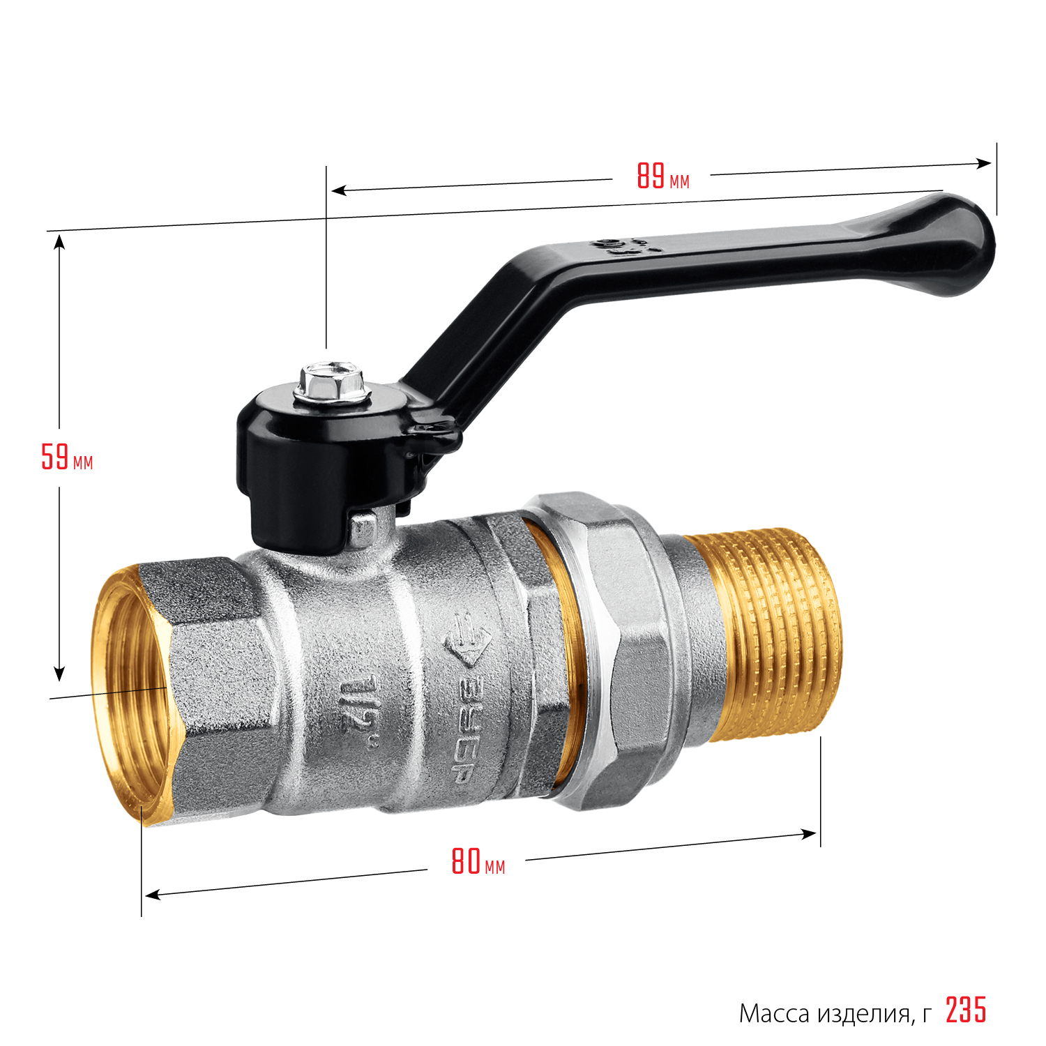 ЗУБР d=1/2'' кран шаровой полнопроходной с накидной гайкой, ручка, ''мама-папа'' 51320-1/2 купить по цене 600 ₽ в интернет магазине ТЕХСАД