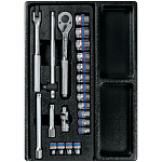 Набор торцевых головок 3/8'' с принадлежностями, ложемент, 23 предмета KING TONY 9-3523MR купить по цене 7 480 ₽ в интернет магазине ТЕХСАД