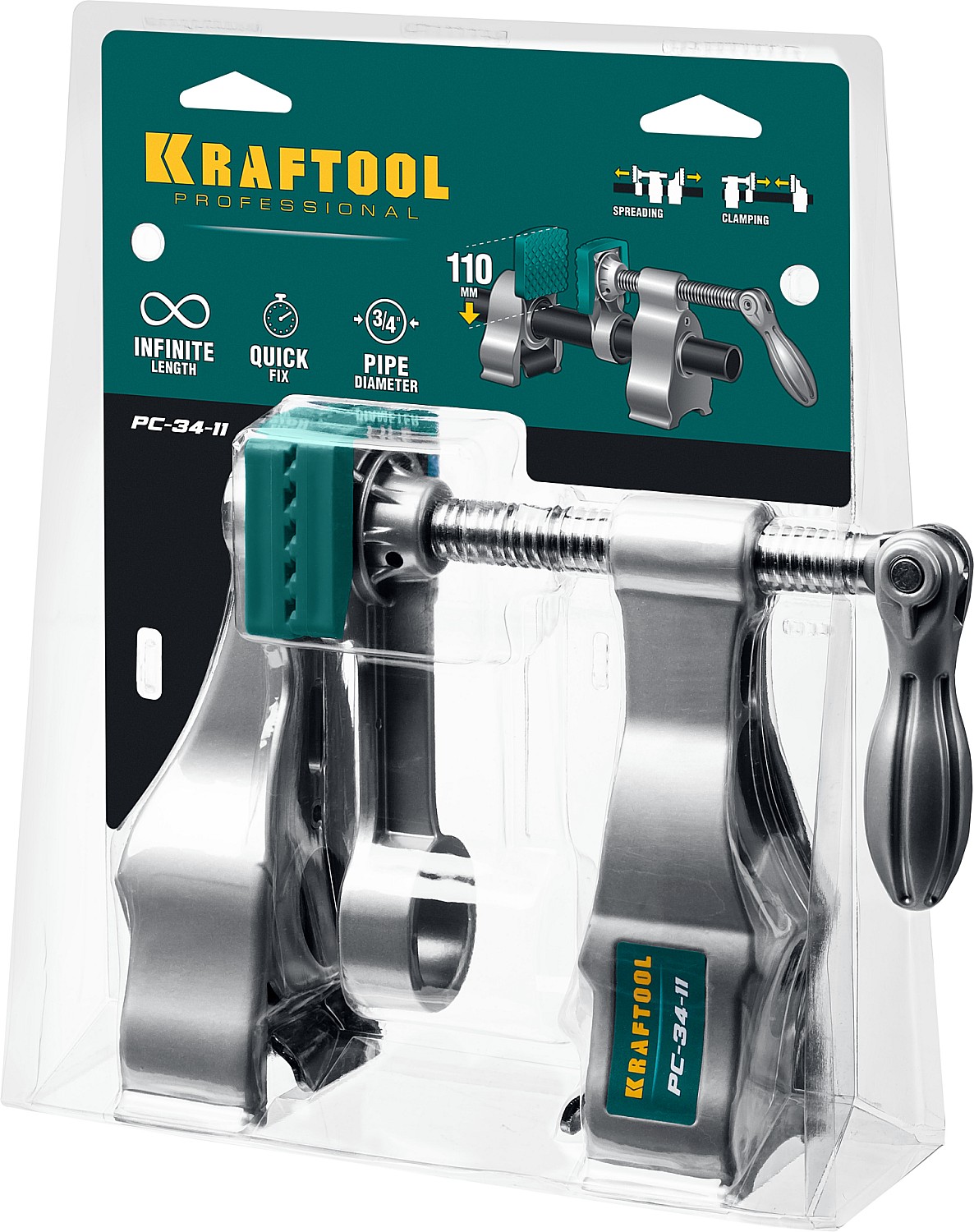 KRAFTOOL 3/4'', струбцина трубная PC-34-11 32301-2 купить по цене 4 980 ₽ в интернет магазине ТЕХСАД