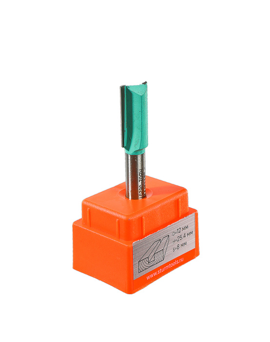 RB02-082512 Фреза пазовая прямая с двойным лезвием DxHxL 12x25.4x60,4 мм, хв.8 Sturm! купить по цене 190 ₽ в интернет магазине ТЕХСАД