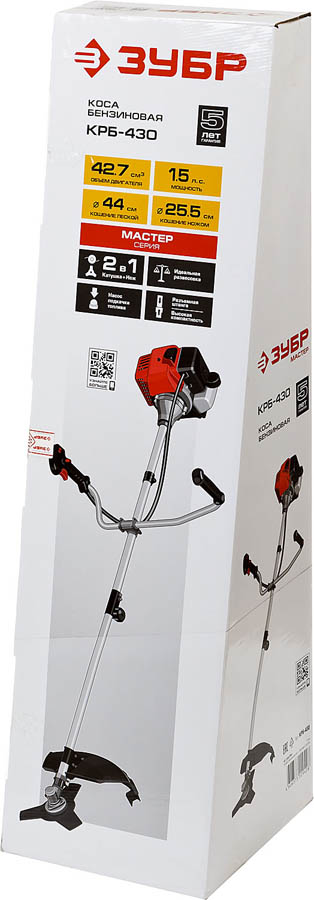 ЗУБР 0.8 кВт/ 1.1 л.с., 42.7 см3, триммер бензиновый (бензокоса) КРБ-430 Мастер купить по цене 6&nbsp;897 ₽ в интернет магазине ТЕХСАД