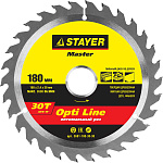 STAYER Ø 180 x 30 мм, 30T, диск пильный по дереву 3681-180-30-30 купить по цене 498 ₽ в интернет магазине ТЕХСАД