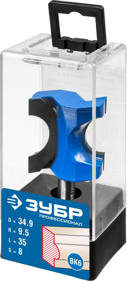 ЗУБР 34.9 x 35 мм, радиус 9.5 мм, фреза полустержневая 28723-34.9 Профессионал купить по цене 1 610 ₽ в интернет магазине ТЕХСАД