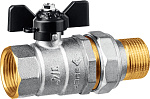 ЗУБР d=3/4'' кран шаровой полнопроходной с накидной гайкой, бабочка, ''мама-папа'' 51321-3/4 купить по цене 880 ₽ в интернет магазине ТЕХСАД