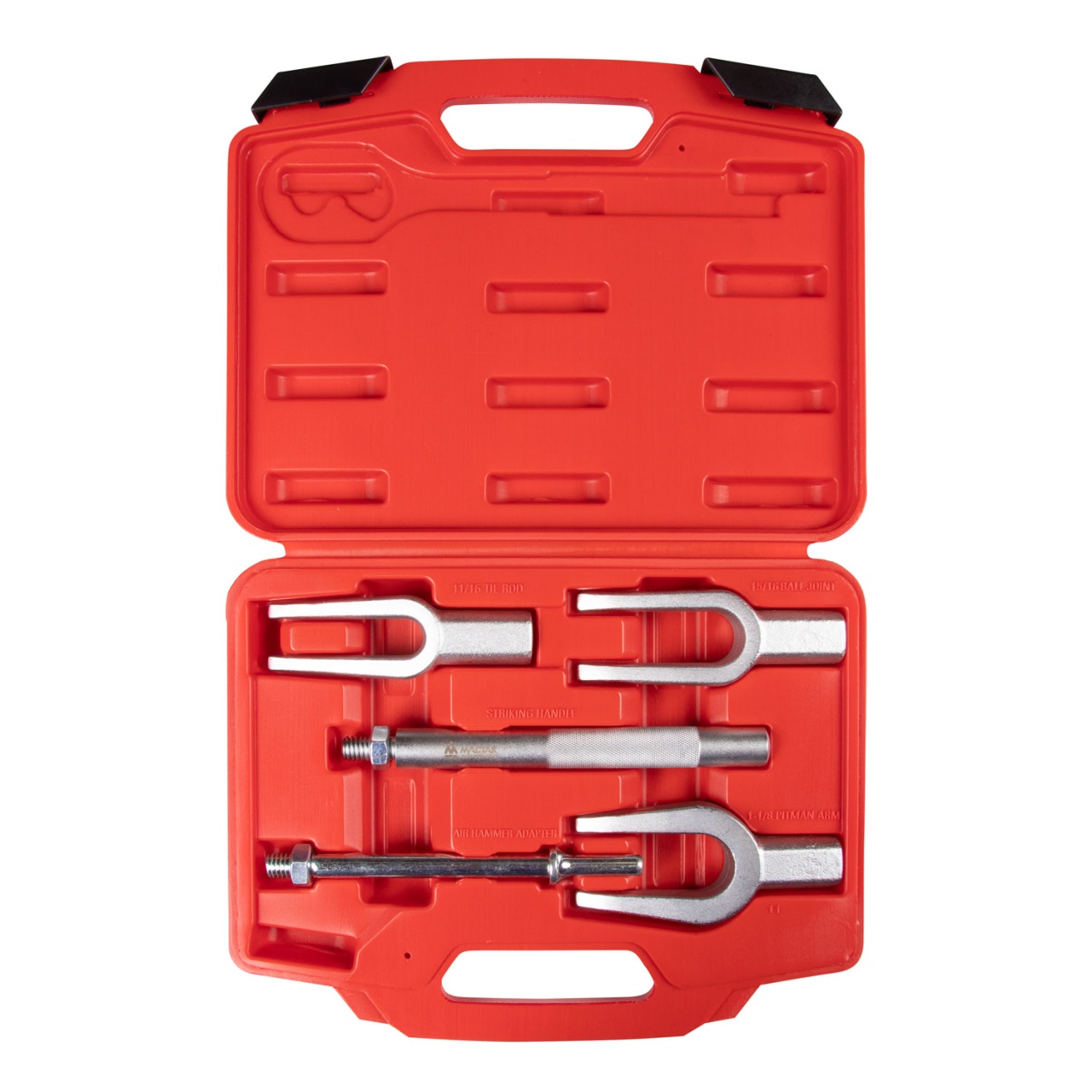 Набор съемников шаровых опор и рулевых наконечников, зев 18, 24, 29 мм, вилки, кейс, 5 предметов МАСТАК 100-55005C купить по цене 4 370 ₽ в интернет магазине ТЕХСАД