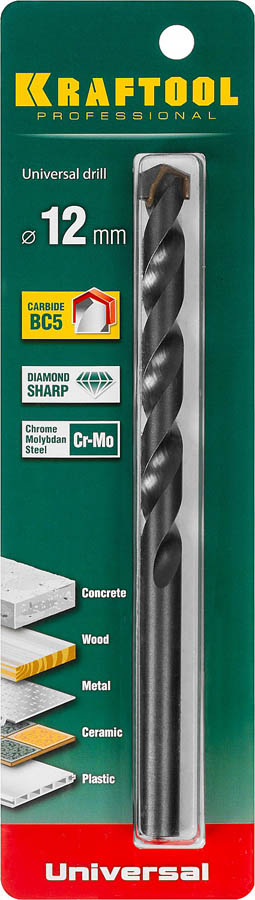 KRAFTOOL  12 x 160 мм, сверло универсальное 29172-160-12_z01 KRAFTOOL  12 x 160 мм, сверло универсальное 29172-160-12_z01 купить по цене 202 ₽ в интернет магазине ТЕХСАД