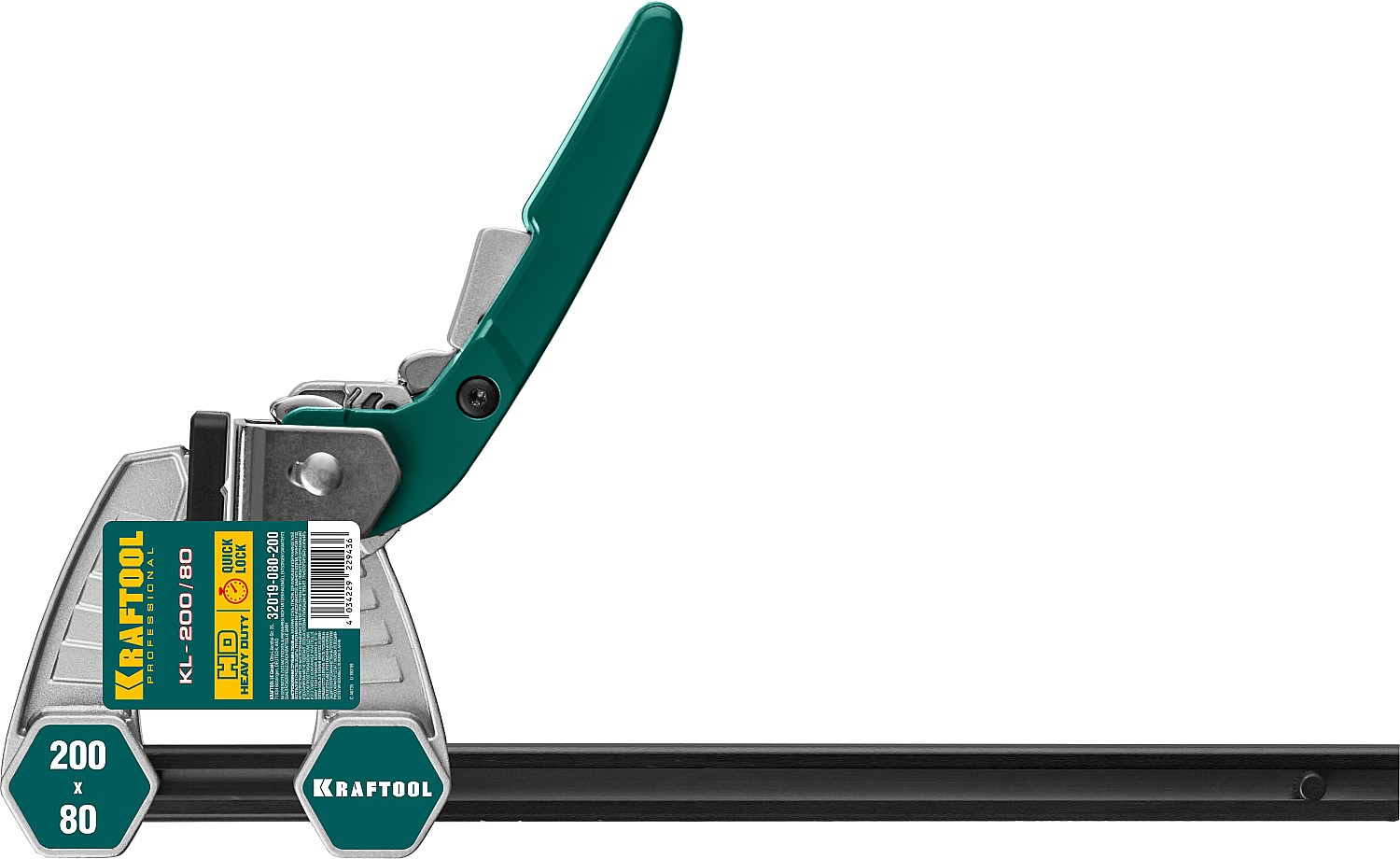 KRAFTOOL 200х80 мм, струбцина быстрозажимная KL-20/8 32019-080-200 купить по цене 2&nbsp;090 ₽ в интернет магазине ТЕХСАД