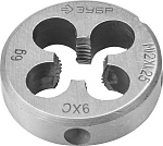 ЗУБР М12 x 1.25 мм, 9ХС, круглая ручная, плашка 4-28022-12-1.25 купить по цене 360 ₽ в интернет магазине ТЕХСАД