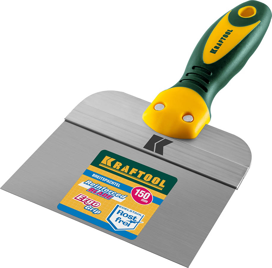 KRAFTOOL 150 мм, нержавеющее полотно, двухкомпонентная рукоятка, шпатель фасадный 10036-150 купить по цене 990 ₽ в интернет магазине ТЕХСАД