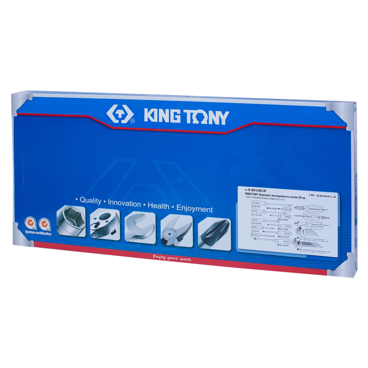 Набор отверток, пассатижей и шестигранников Г-образных, ложемент, 29 предметов KING TONY 9-90129CR купить по цене 12 300 ₽ в интернет магазине ТЕХСАД