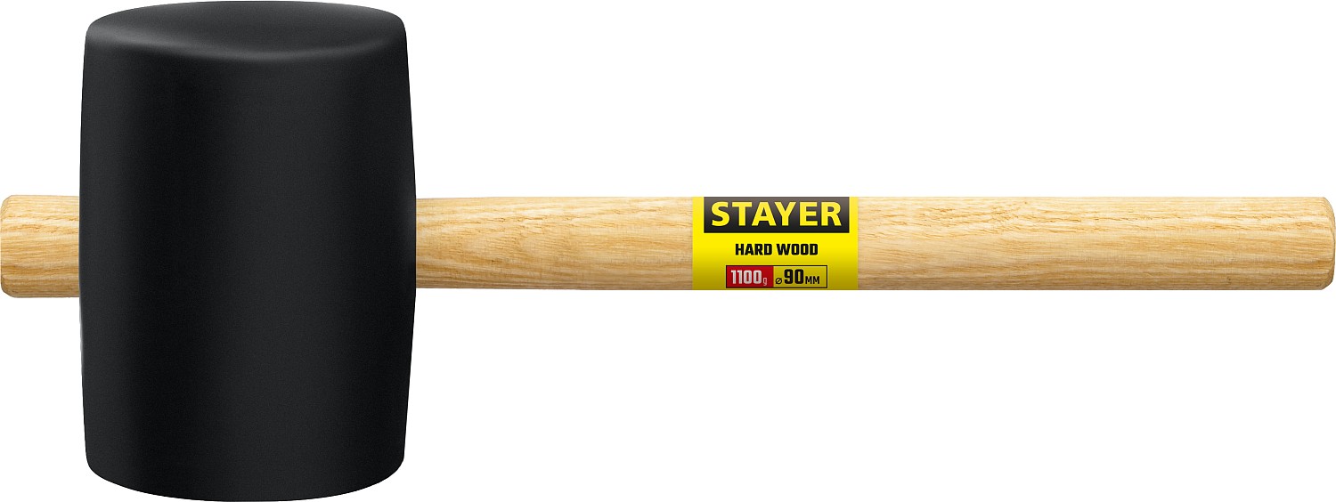 STAYER 1130 г, киянка черная резиновая с деревянной ручкой 20505-100 Master купить по цене 470 ₽ в интернет магазине ТЕХСАД