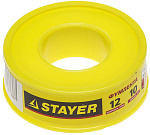 STAYER толщина 0,075 мм, плотность 0,40 г/см3, ширина 12 мм, фум лента 12360-12-040 купить по цене 49 ₽ в интернет магазине ТЕХСАД