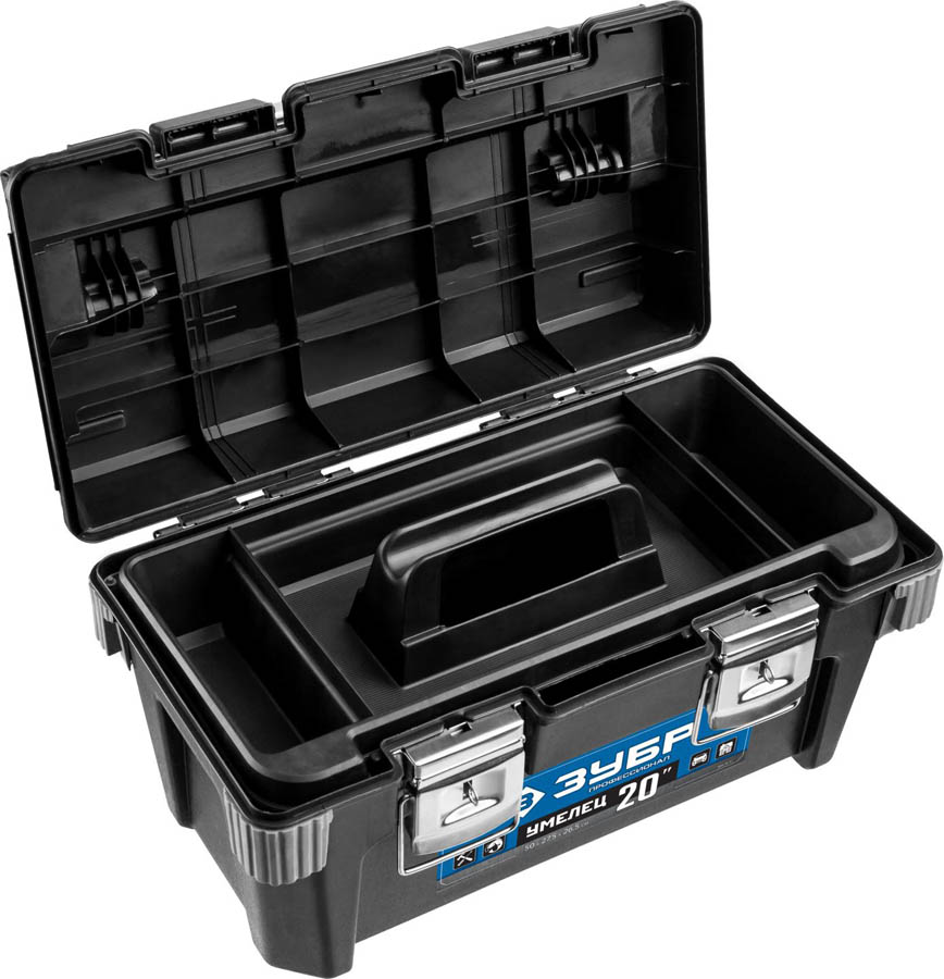 ЗУБР 500 x 275 x 265 мм (20''), пластиковый, ящик для инструментов УМЕЛЕЦ-20 38141-20_z01 Профессиона купить по цене 2 950 ₽ в интернет магазине ТЕХСАД