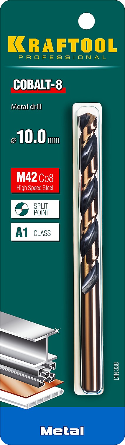 KRAFTOOL Ø 10 х 133 мм, HSS-Co (8%), класс A, сверло по металлу 29656-10 Pro KRAFTOOL Ø 10 х 133 мм, HSS-Co (8%), класс A, сверло по металлу 29656-10 Pro купить по цене 910 ₽ в интернет магазине ТЕХСАД