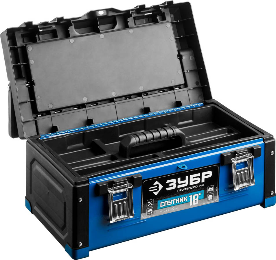 ЗУБР 457 х 230 х 205 мм, металлический, ящик для инструмента СПУТНИК-18 38153-18 Профессионал купить по цене 3 570 ₽ в интернет магазине ТЕХСАД
