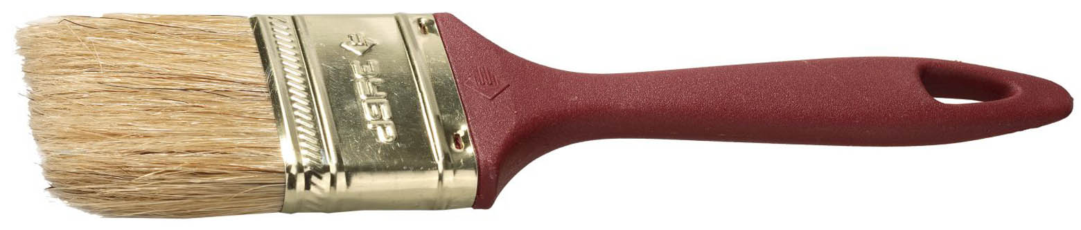 ЗУБР 75 мм, 3'', щетина натуральная светлая, кисть малярная плоская 4-01011-075 Мастер купить по цене 108 ₽ в интернет магазине ТЕХСАД