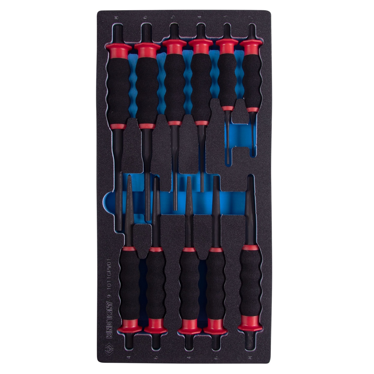 Набор выколоток, бородков и кернеров, ложемент, 11 предметов KING TONY 9-1011GPV01 купить по цене 7 960 ₽ в интернет магазине ТЕХСАД