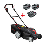 Газонокосилка аккумуляторная AL-KO 38.1 Li Comfort, с 2 аккумуляторами 18 V и ЗУ купить по цене 37 390 ₽ в интернет магазине ТЕХСАД