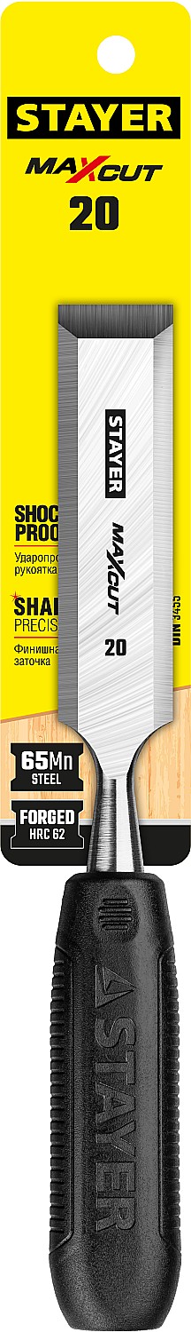 STAYER 20 мм, с плоской пластмассовой ручкой, стамеска 1820-20_z01 купить по цене 460 ₽ в интернет магазине ТЕХСАД