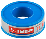 ЗУБР толщина 0,1 мм, плотность 0,40 г/см3, ширина 12 мм, фум лента 12373-12-040 купить по цене 75 ₽ в интернет магазине ТЕХСАД