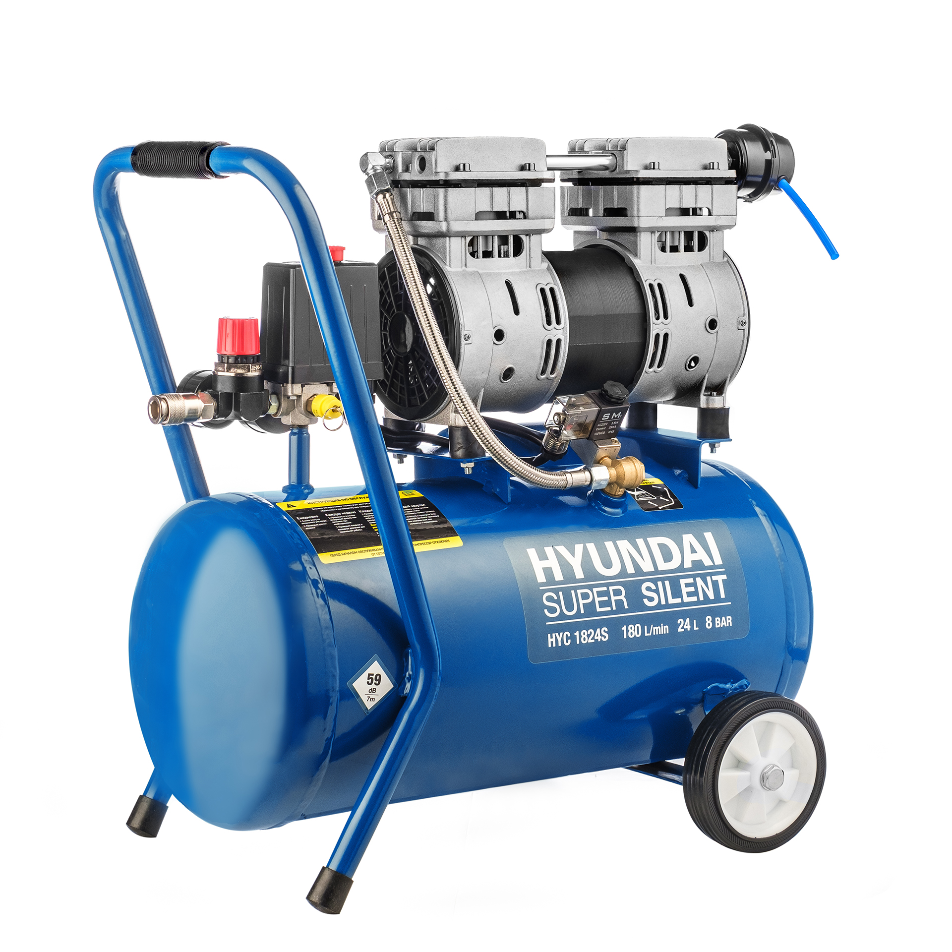 Воздушный компрессор Hyundai HYC 1824S купить по цене 18&nbsp;890 ₽ в интернет магазине ТЕХСАД
