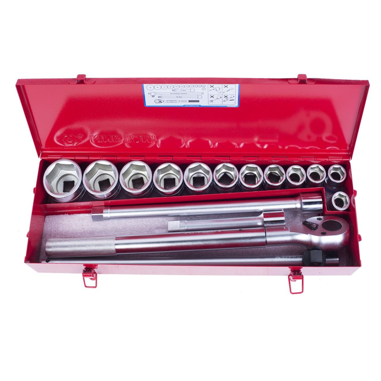 Набор торцевых головок с принадлежностями 3/4'', шестигранные, 21-50 мм, 16 предметов KING TONY 6316MR купить по цене 26 400 ₽ в интернет магазине ТЕХСАД