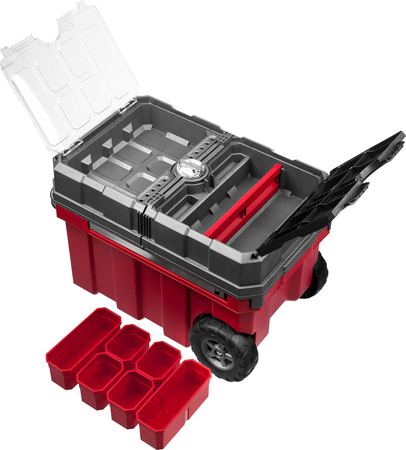 ЗУБР 616 х 378 х 415 мм (24''), пластиковый, ящик-тележка для инструментов МЕГА-БОКС 38133-24 Профессионал купить по цене 14&nbsp;270 ₽ в интернет магазине ТЕХСАД