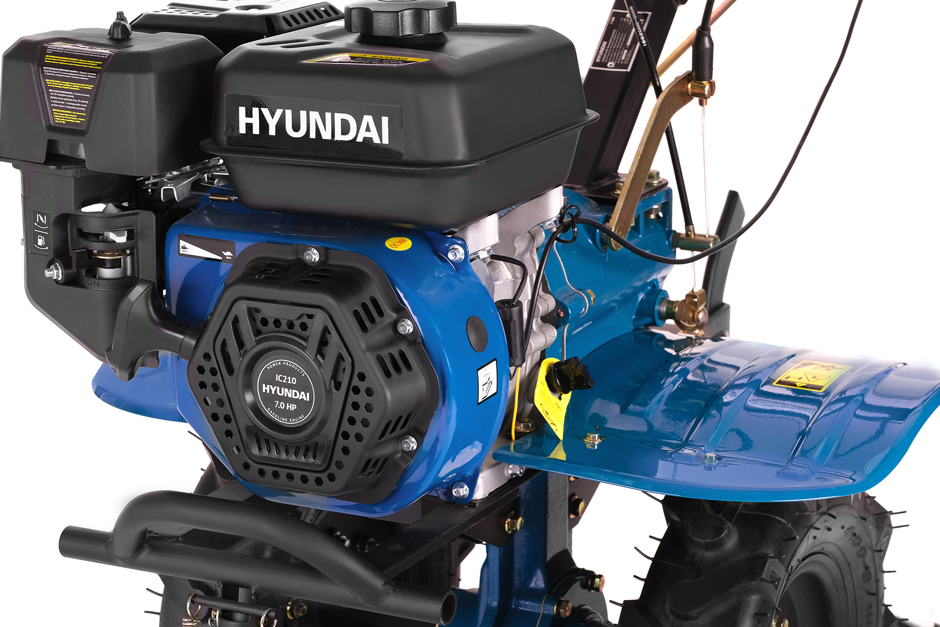 Бензиновый мотоблок Hyundai T 1300 с комплектом колес купить по цене 61 190 ₽ в интернет магазине ТЕХСАД