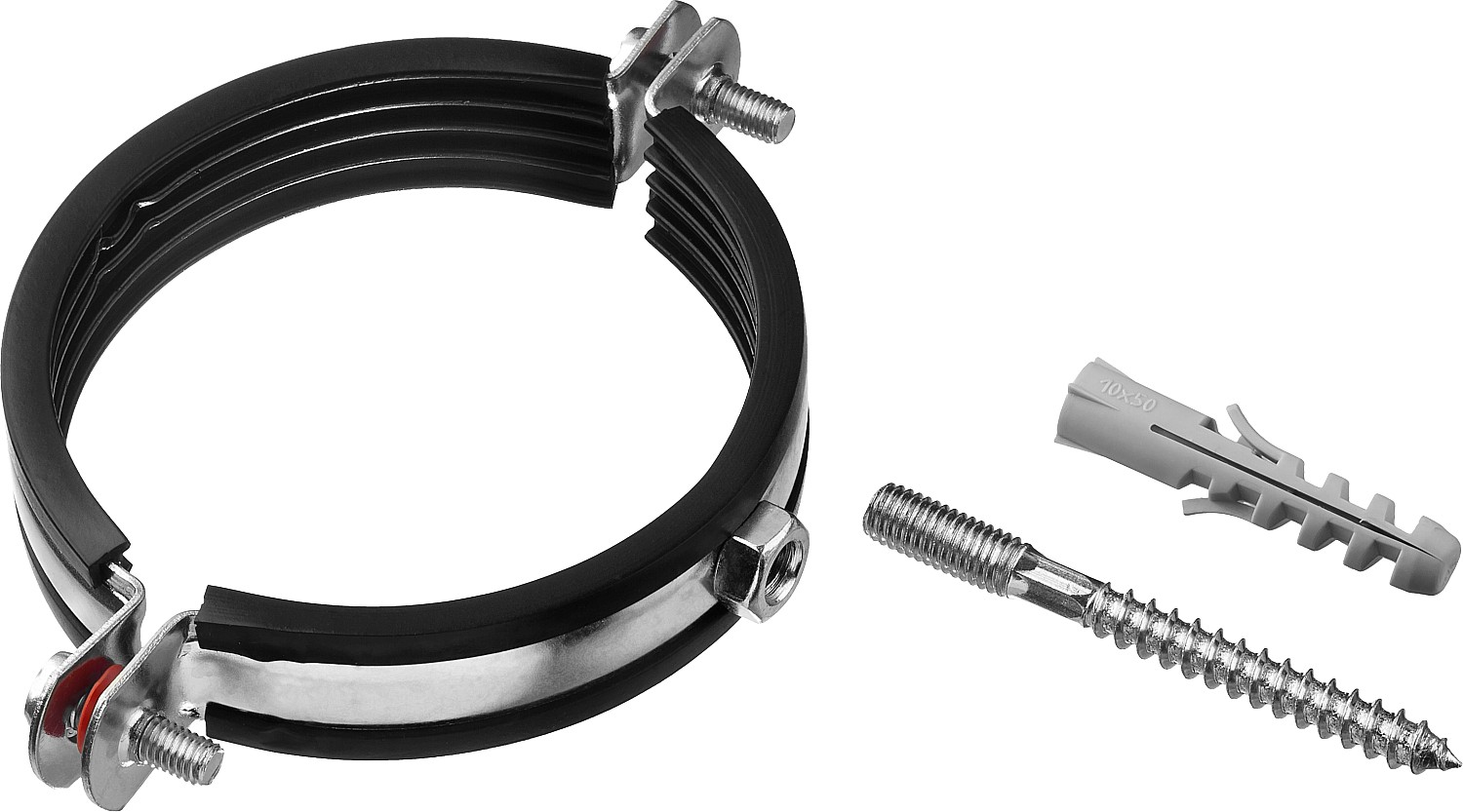 ЗУБР 1 шт., 3'', оцинкованный, в комплекте с сантехнической шпилькой и дюбелем, хомут трубный с гайкой 37866-87-94 Мастер купить по цене 139 ₽ в интернет магазине ТЕХСАД