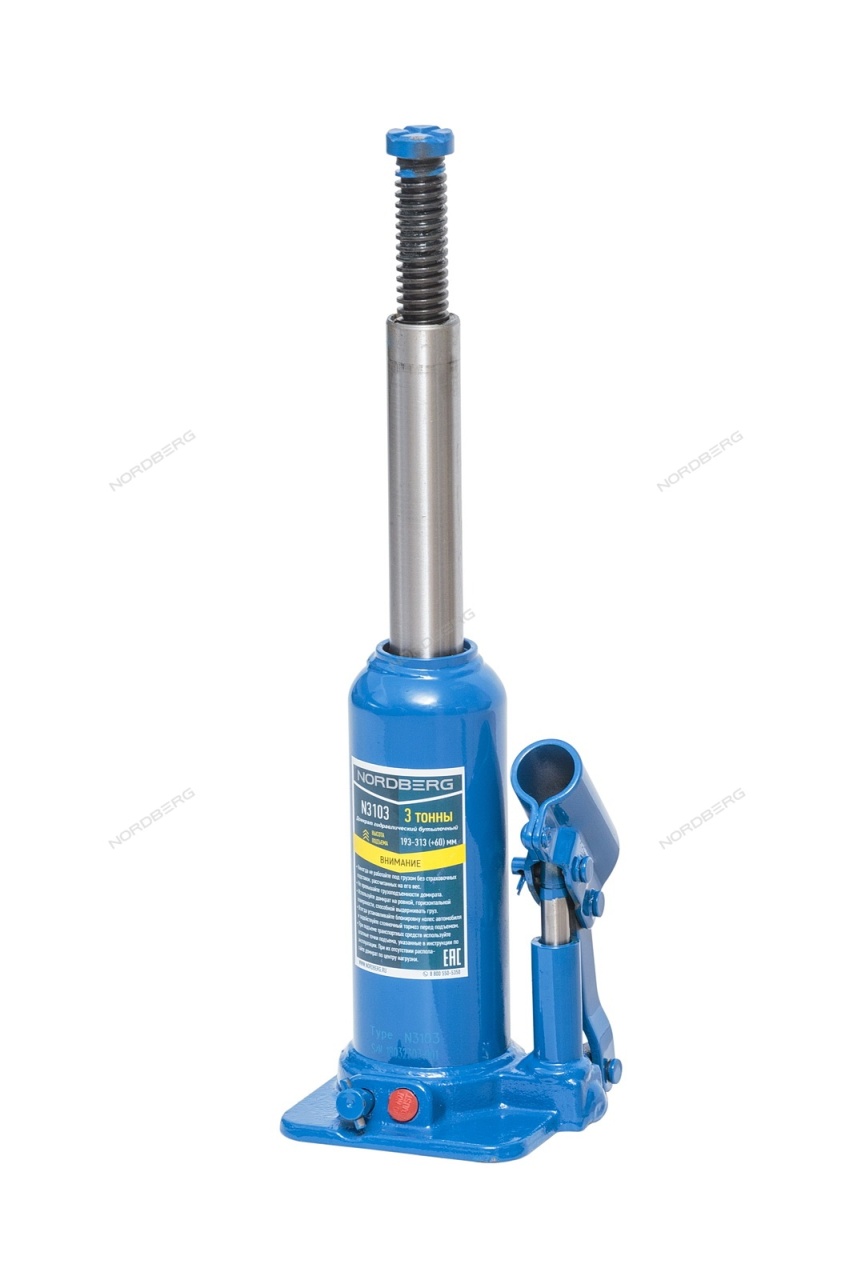 Домкрат бутылочный 3 т NORDBERG N3103 купить по цене 2 244 ₽ в интернет магазине ТЕХСАД