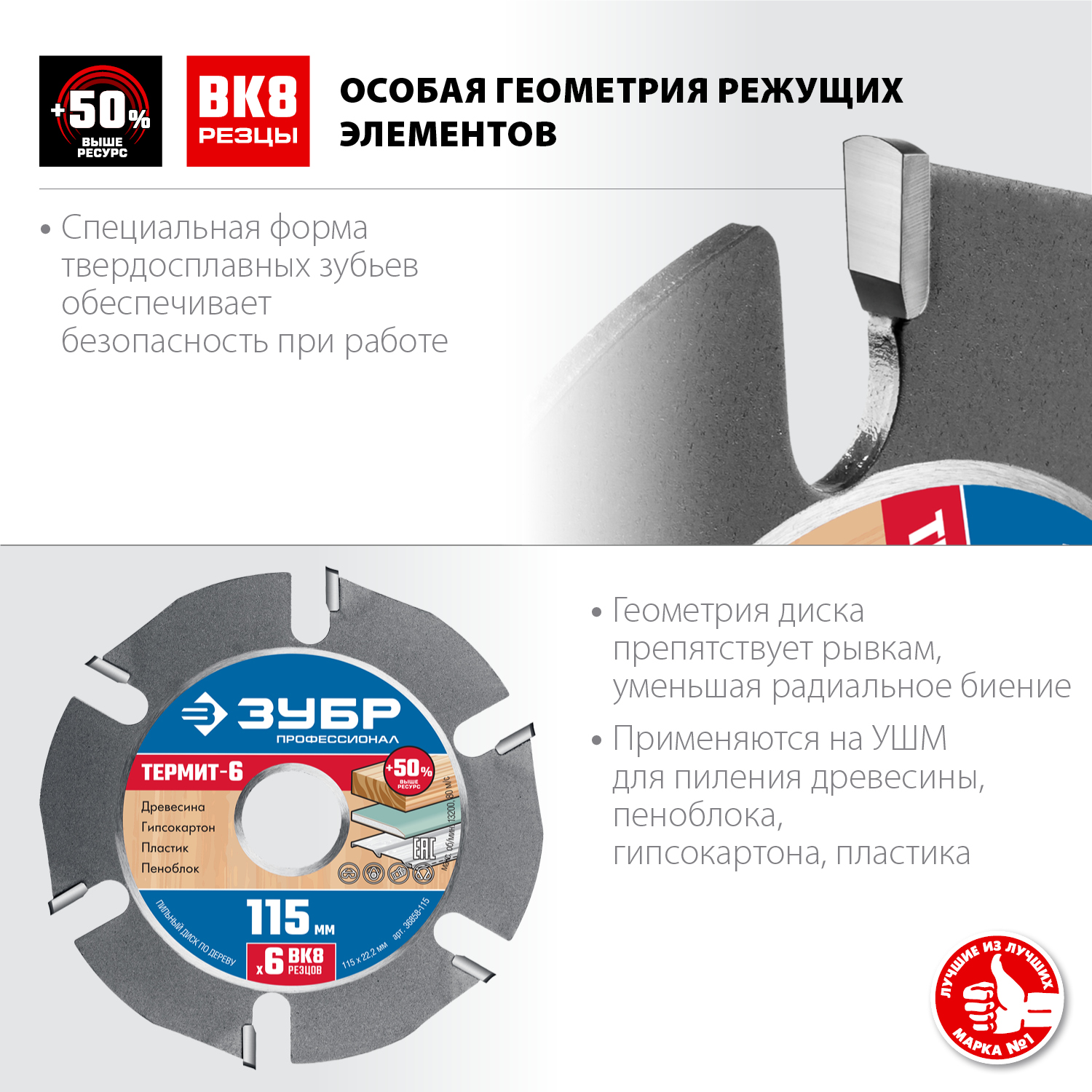 ЗУБР Термит-6, Ø 115 мм, 6 резцов, диск пильный для УШМ 36858-115 ЗУБР Термит-6, Ø 115 мм, 6 резцов, диск пильный для УШМ 36858-115 купить по цене 850 ₽ в интернет магазине ТЕХСАД