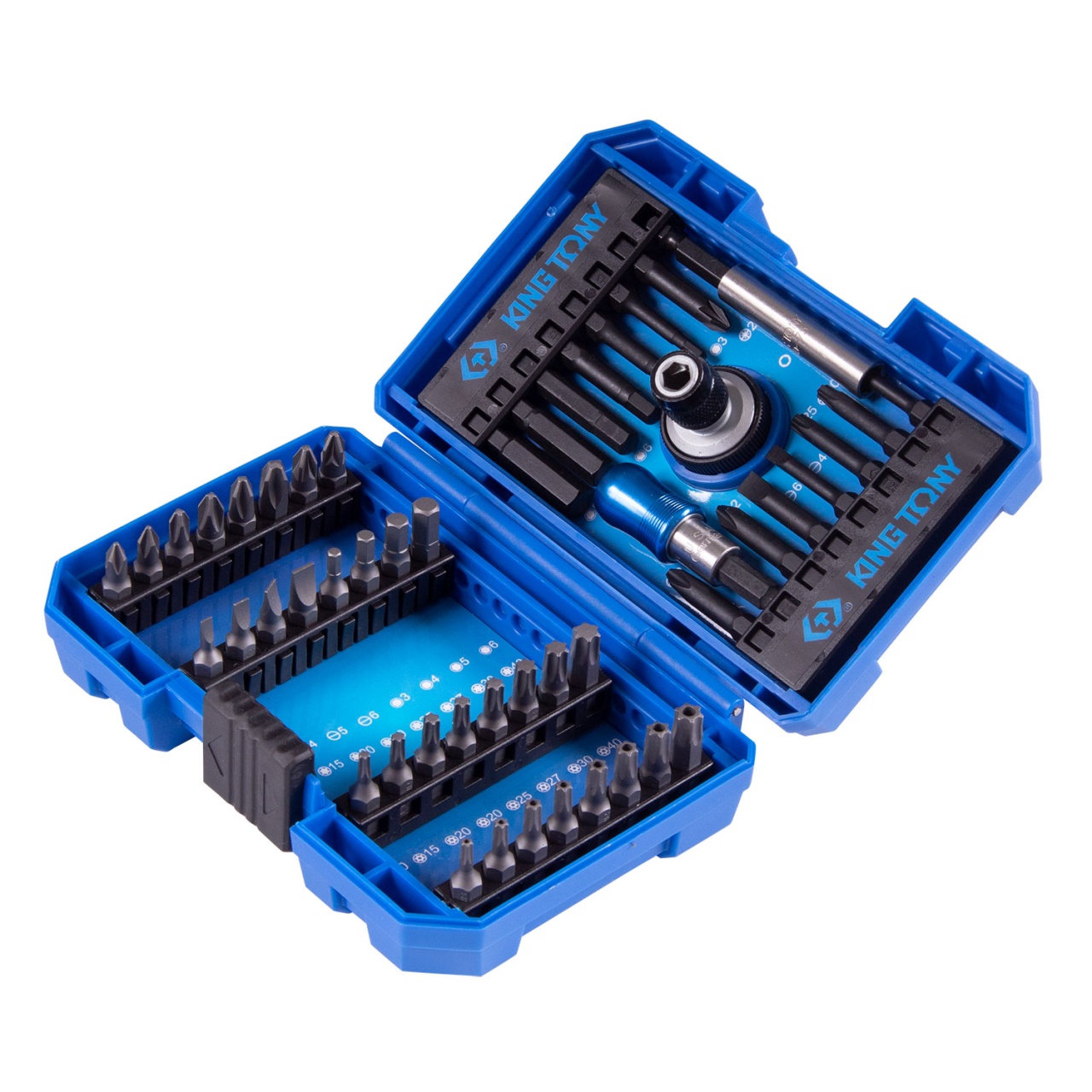 Набор вставок (бит) 1/4'', PH, PZ, Hex, Torx, Slotted, 49 предметов KING TONY 1048MR купить по цене 4 590 ₽ в интернет магазине ТЕХСАД