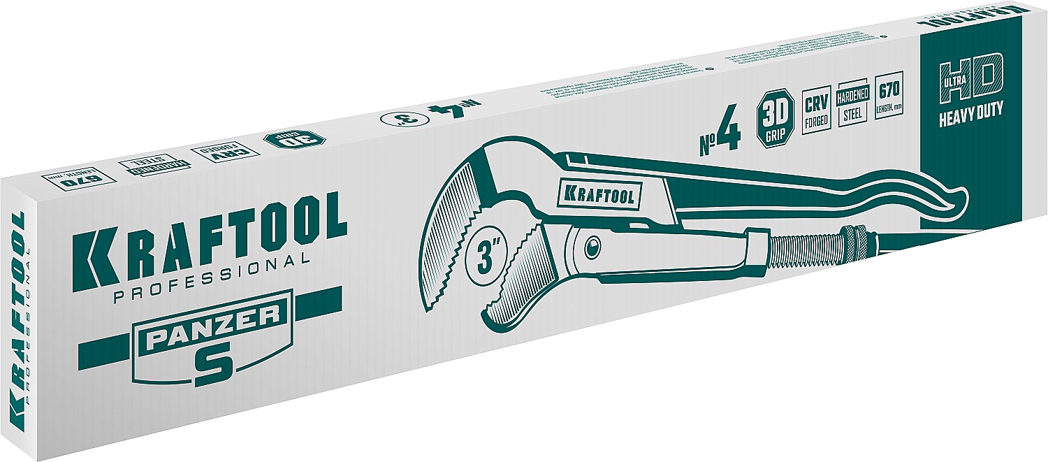 KRAFTOOL №4, изогнутые губки, ключ трубный PANZER-S 2733-30_z02 купить по цене 4 830 ₽ в интернет магазине ТЕХСАД