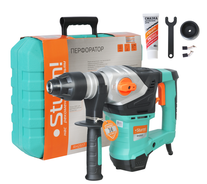 Перфоратор SDS Plus Sturm! RH2517 купить по цене 11 990 ₽ в интернет магазине ТЕХСАД