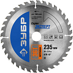 ЗУБР Ø 235 x 30 мм, 36T, диск пильный по дереву ''Оптимальный рез'' 36903-235-30-36 купить по цене 1 430 ₽ в интернет магазине ТЕХСАД