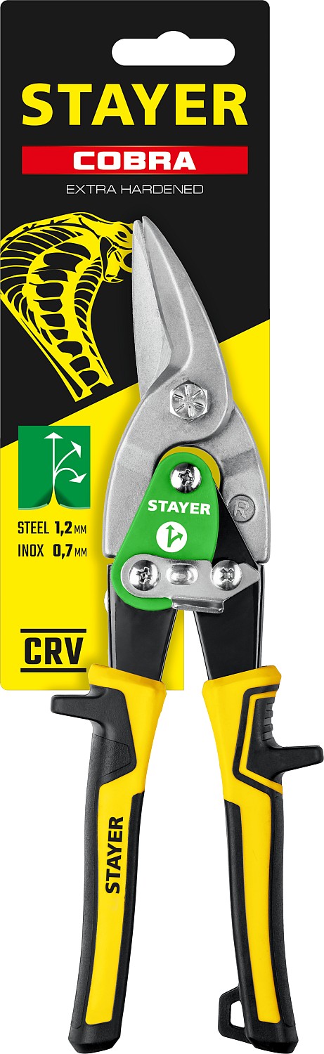 STAYER 260 мм, правые ножницы по металлу Cobra 23055-R_z01 Master купить по цене 640 ₽ в интернет магазине ТЕХСАД