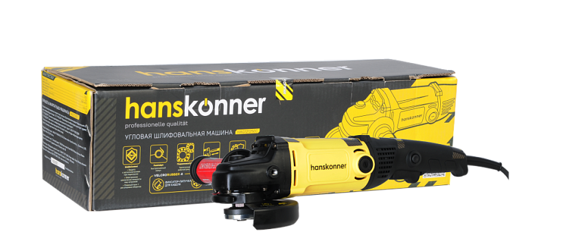 Болгарка (УШМ) Hanskonner HAG12125EC купить по цене 7&nbsp;990 ₽ в интернет магазине ТЕХСАД